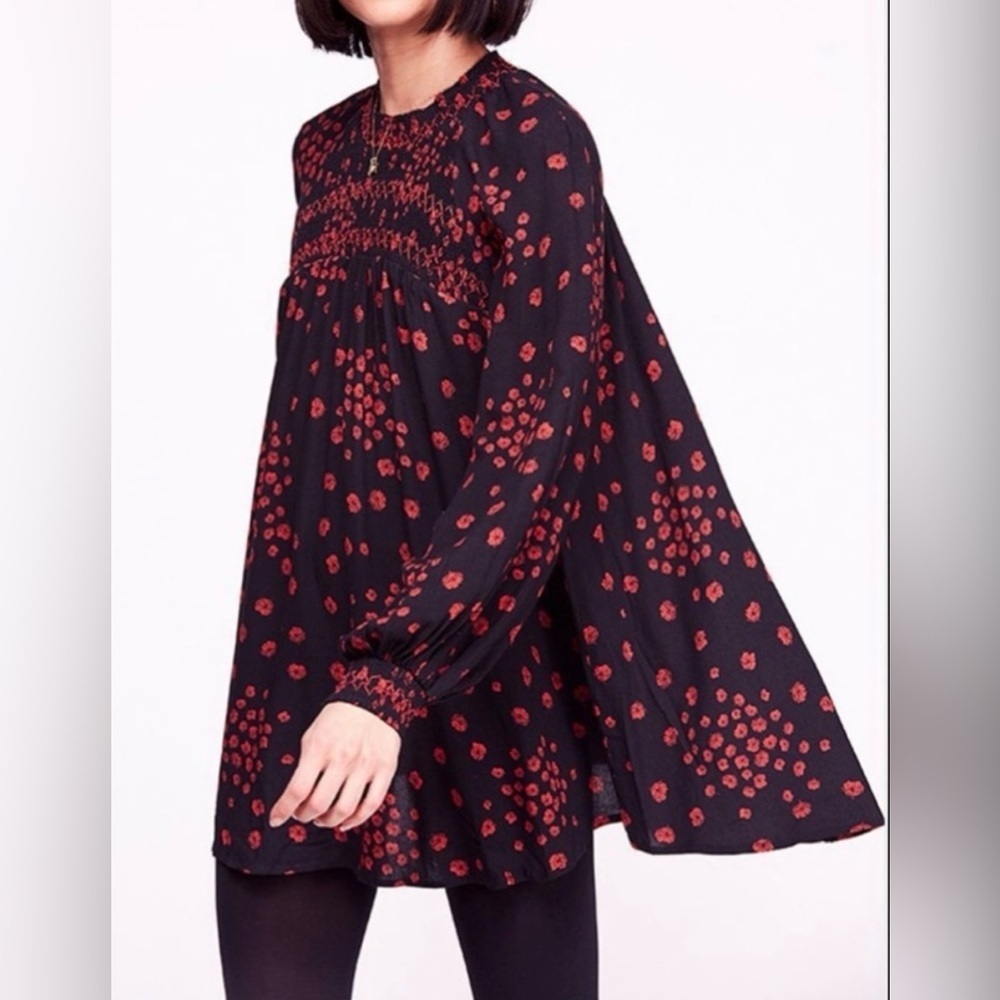 Free People Flowers in Her Hair floral tunic, medium